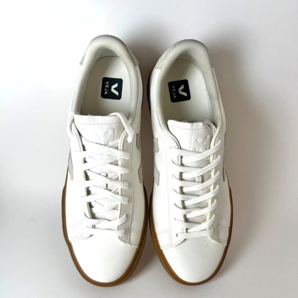 Veja Campo Chrome free Men Sneakers White Natural Suede Leather Shoes Size 44 - Picture 7 of 8
